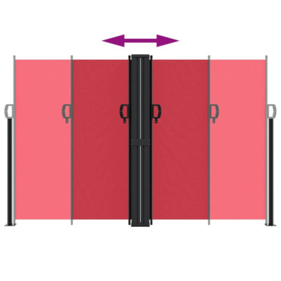 Copertină Laterală Retractabilă Roșie - 160x1000 cm
