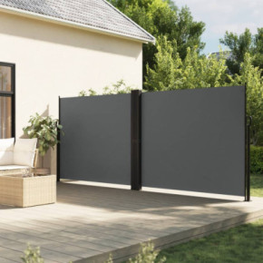 Copertină Laterală Retractabilă Antracit - 160x1000 cm