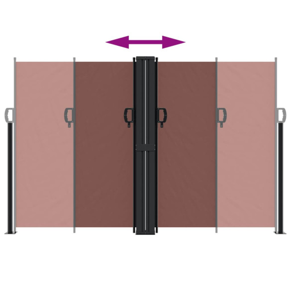 Copertină Laterală Retractabilă Maro 160x1000 cm | Livrare Gratuită