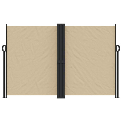 Copertină Laterală Retractabilă Bej 160x1000 cm | Livrare Gratuită