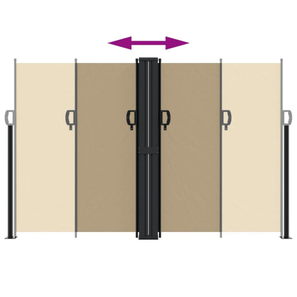 Copertină Laterală Retractabilă Bej 160x1000 cm | Livrare Gratuită