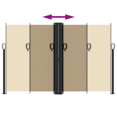 Copertină Laterală Retractabilă Bej 160x1000 cm | Livrare Gratuită