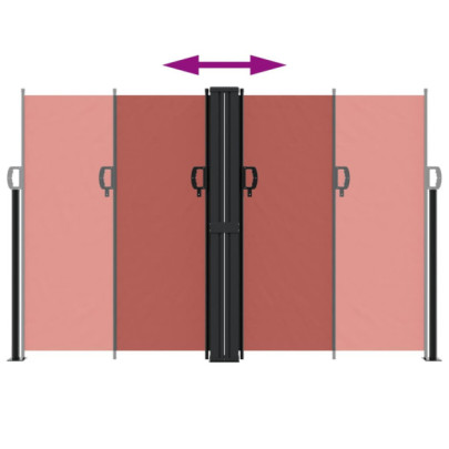 Copertină Laterală Retractabilă - 160x1000 cm - Cărămiziu