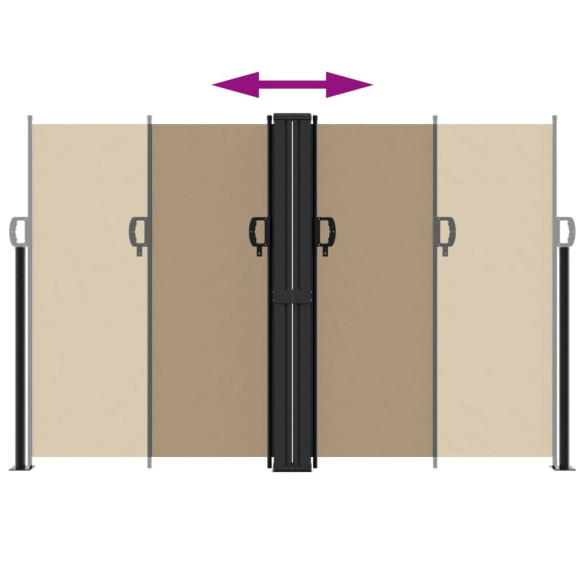 Copertină Laterală Retractabilă Gri Taupe 160x1000 cm