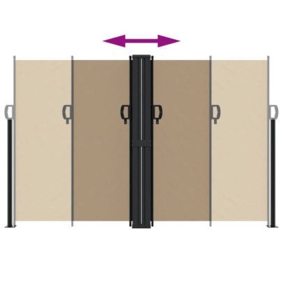 Copertină Laterală Retractabilă Gri Taupe 160x1000 cm