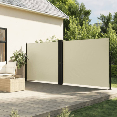 Copertină Laterală Retractabilă Crem - 180x1000 cm | Livrare Gratuită