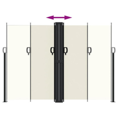 Copertină Laterală Retractabilă Crem - 180x1000 cm | Livrare Gratuită