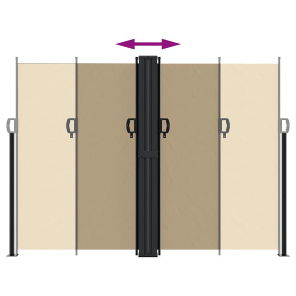 Copertină Laterală Retractabilă Bej - 180x1000 cm | Livrare Gratuită