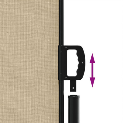 Copertină Laterală Retractabilă Bej - 180x1000 cm | Livrare Gratuită