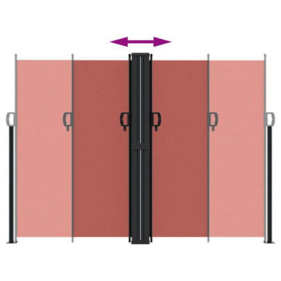 Copertină Laterală Retractabilă - 180x1000 cm - Cărămiziu