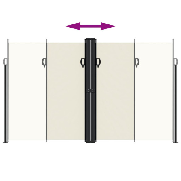 Copertină Laterală Retractabilă Crem 200x1000 cm | Livrare Gratuită