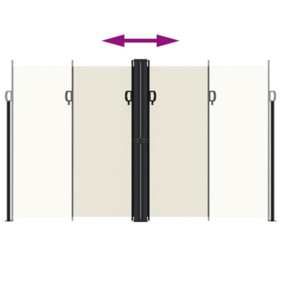 Copertină Laterală Retractabilă Crem 200x1000 cm | Livrare Gratuită