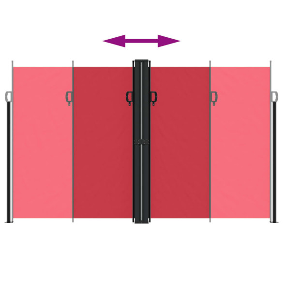 Copertină Laterală Retractabilă Roșie 200x1000 cm | Livrare Gratuită