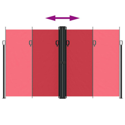 Copertină Laterală Retractabilă Roșie 200x1000 cm | Livrare Gratuită