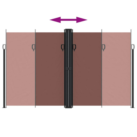 Copertină Laterală Retractabilă Maro - 200x1000 cm