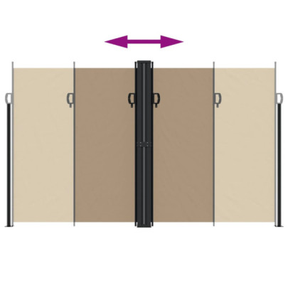 Copertină Laterală Retractabilă - 200x1000 cm - Gri Taupe