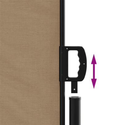 Copertină Laterală Retractabilă - 200x1000 cm - Gri Taupe