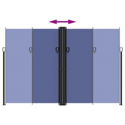 Copertină Laterală Retractabilă Albastră 220x1000 cm