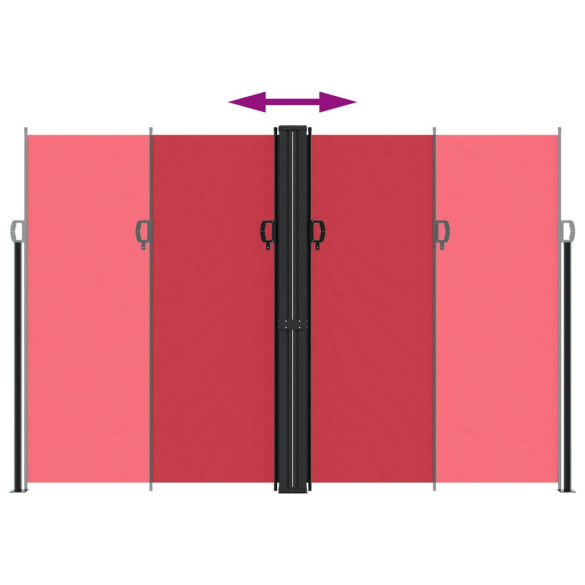 Copertină Laterală Retractabilă Roșie - Protecție UV