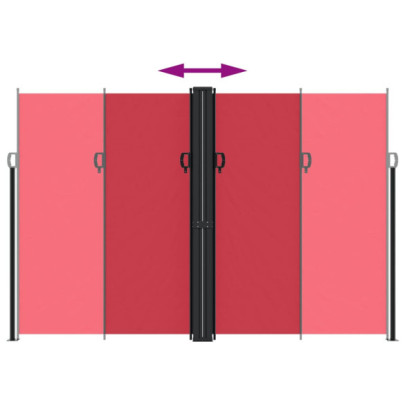 Copertină Laterală Retractabilă Roșie - Protecție UV