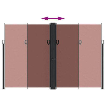 Copertină Laterală Retractabilă Maro 220x1000 cm | Livrare Gratuită