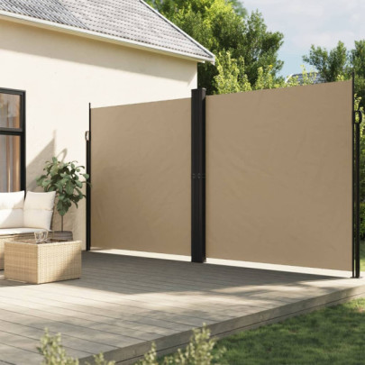 Copertină Laterală Retractabilă Bej - 220x1000 cm | Livrare Gratuită