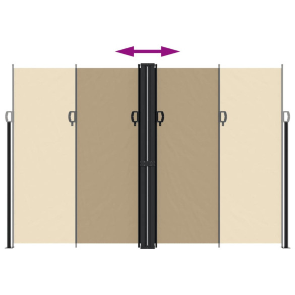 Copertină Laterală Retractabilă Bej - 220x1000 cm | Livrare Gratuită