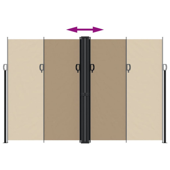 Copertină Laterală Retractabilă - 220x1000 cm - Gri Taupe