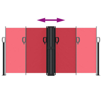 Copertină Laterală Retractabilă Roșie - 120x1200 cm