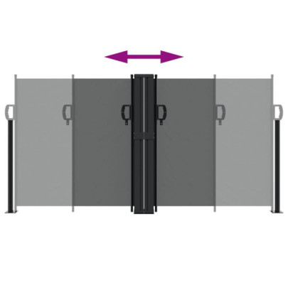 Copertină Laterală Retractabilă Antracit - 120x1200 cm