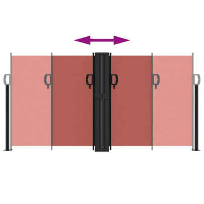 Copertină Laterală Retractabilă - 120x1200 cm - Cărămiziu