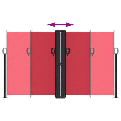 Copertină Laterală Retractabilă Roșu - 140x1200 cm | Livrare Gratuită