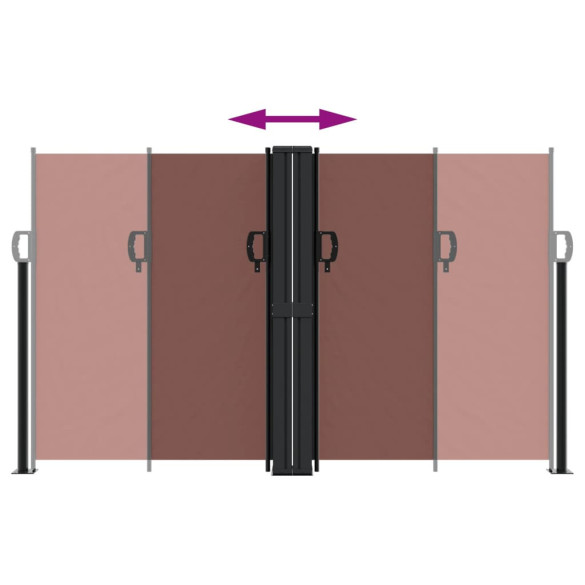 Copertină Laterală Retractabilă Maro - 140x1200 cm | Livrare Gratuită