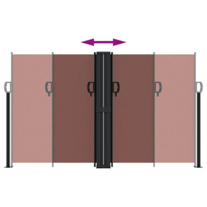 Copertină Laterală Retractabilă Maro - 140x1200 cm | Livrare Gratuită