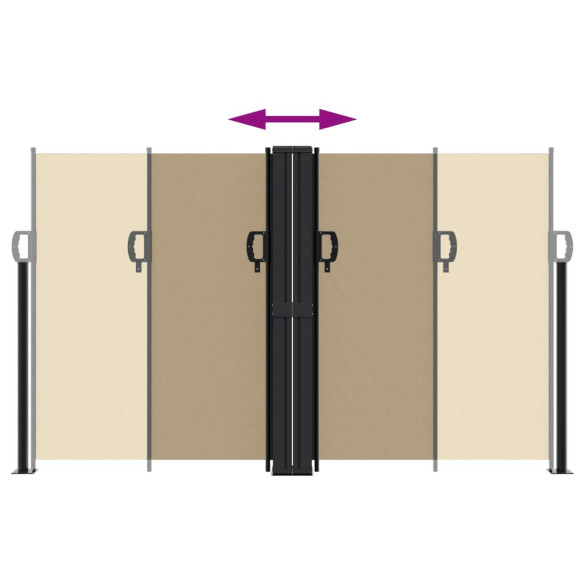 Copertină Laterală Retractabilă Bej 140x1200 cm | Livrare Gratuită