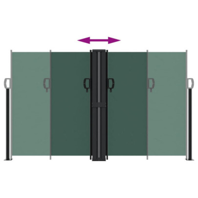 Copertină Laterală Retractabilă Verde - 140x1200 cm | Livrare Gratuită