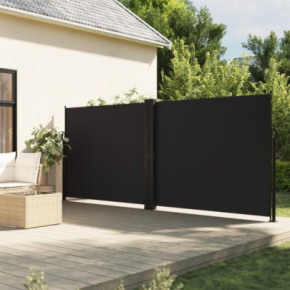 Copertină Laterală Retractabilă - Negru 160x1200 cm