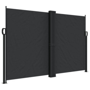 Copertină Laterală Retractabilă - Negru 160x1200 cm 2