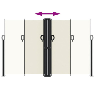 Copertină Laterală Retractabilă Crem - 160x1200 cm | Livrare Gratuită