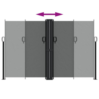 Copertină Laterală Retractabilă Antracit - 160x1200 cm