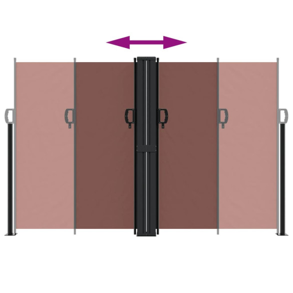 Copertină Laterală Retractabilă Maro 160x1200 cm | Livrare Gratuită