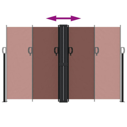 Copertină Laterală Retractabilă Maro 160x1200 cm | Livrare Gratuită