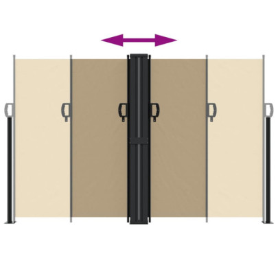 Copertină Laterală Retractabilă Bej - 160x1200 cm | Livrare Gratuită