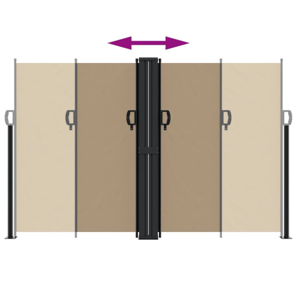 Copertină Laterală Retractabilă 160x1200 cm - Gri Taupe