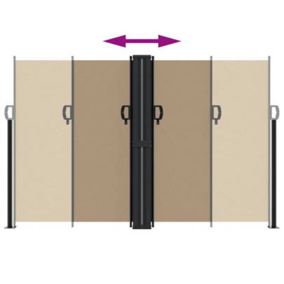 Copertină Laterală Retractabilă 160x1200 cm - Gri Taupe