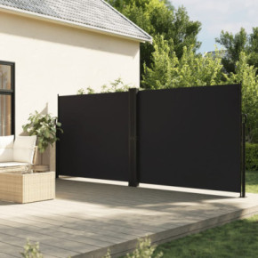 Copertină Laterală Retractabilă - Negru - 180x1200 cm