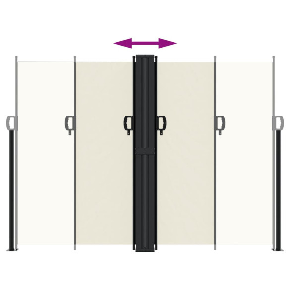 Copertină Laterală Retractabilă Crem - Protecție UV și Intimitate