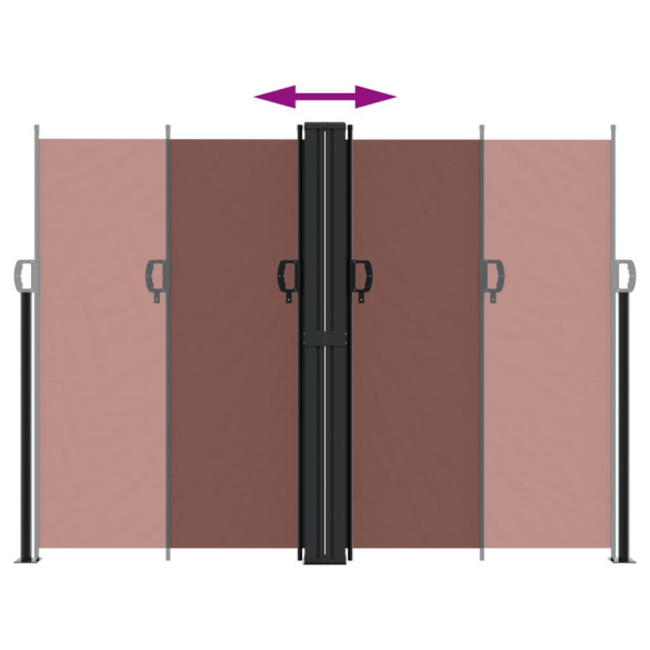 Copertină Laterală Retractabilă Maro - 180x1200 cm