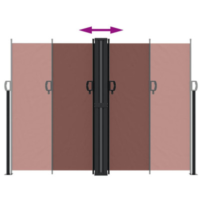 Copertină Laterală Retractabilă Maro - 180x1200 cm