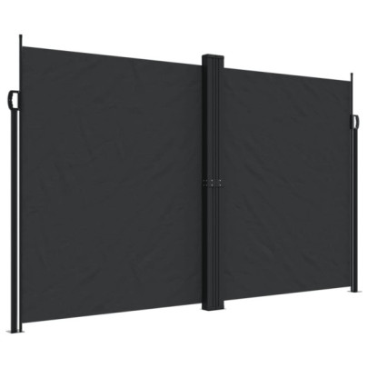 Copertină Laterală Retractabilă - Negru 200x1200 cm | Livrare Gratuită